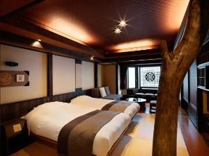 【本館／レラ】和室ツイン／和室の雰囲気そのままに、畳部分にベッドを配した和室ツインルーム　※イメージ