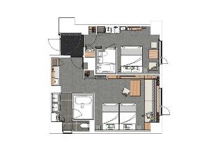 ◆アジョイニングルームB 20平米＋41平米｜扉を開けると2つのお部屋！ファミリー・グループ向け客室　