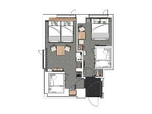 ◆アジョイニングルームA 18平米＋25平米｜扉を開けると2つのお部屋！ファミリー・グループ向け客室　
