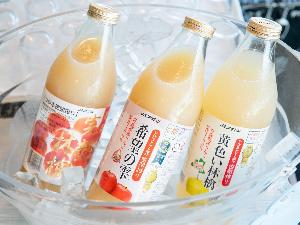 ３種類のリンゴジュース
