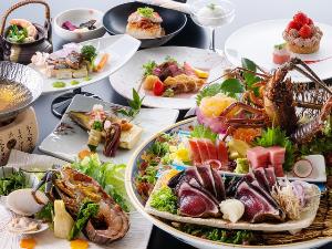 【旬彩物語／朧月コース】料理長厳選！伊勢海老姿造りや土佐あかうしのロースト、金目鯛にはちきん地鶏