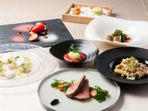 和食レストラン「笠庵 賛否両論」の和会席夕食一例