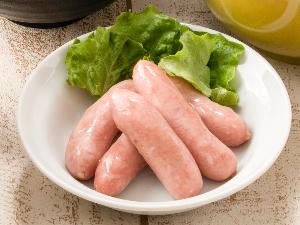 沖縄県産の豚肉を使ったジューシーなソーセージです。