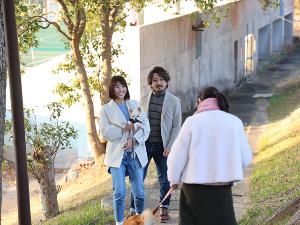 広大な敷地内をわんちゃんとお散歩できます。
