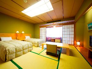 【禁煙】【和風ツイン】最上階または5階 和室12.5畳ツインベット