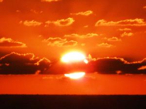入道崎夕日