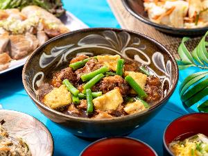 【朝食ビュッフェ（一例）】泡盛でさっぱり炊き上げる沖縄風角煮「ラフテー」柔らかさに頬もゆるみます♪