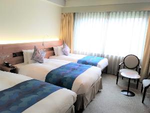 3名様利用に対応したトリプルルーム（1台はエキストラベッドとなります）