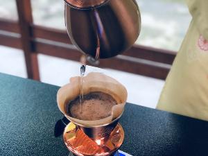清水焼のカップで京コーヒーをご提供♪※朝食時のみ提供