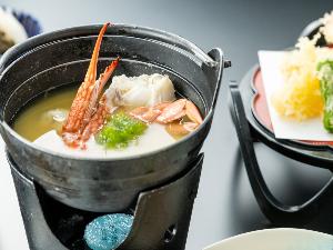 【止め椀】白味噌仕立て（切り蟹 青味）　※イメージです