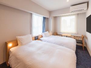 スーペリアツイン  18.7平米　110cm幅ベッド　50型インターネットテレビ　全館浄水システム採用　Wi-Fi＆有線LAN接続無料　加湿機能付空気清浄機