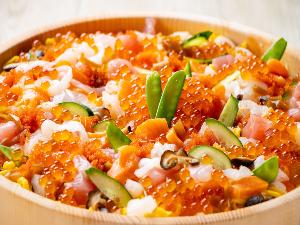 仙台朝市旬魚の特製ちらし寿司（メニュー一例）