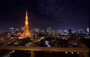 バルコニー付客室からの東京タワー夜景(イメージ)