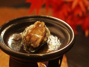 鮑の陶板焼き