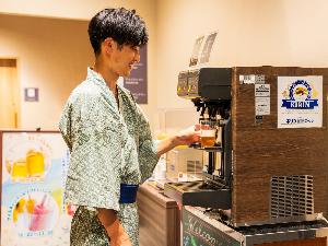 ＜無料サービス＞期間限定　湯上り生ビール（提供時間　16：00～23：00）