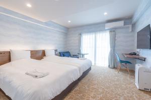 【ハリウッドツイン】28平米のお部屋。2台のベッドがくっついているのが特徴で、お子様連れのお客様にもオススメです♪