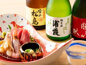 創作和食には宮城の地酒もよく合います。