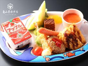 【子供の夕食】幼児食事布団あり、もしくは幼児食事のみでご予約の場合は「お子様プレート」をご用意致します。　※イメージです