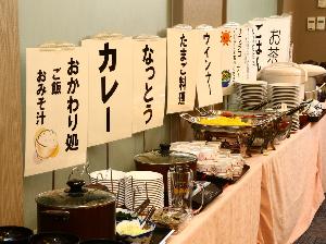 朝食「セルフサービスコーナー」も充実