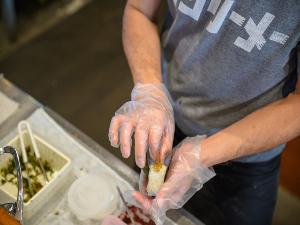 ◆朝食／「おむすび」の具材は6種からお好きなものをお選びください。（イメージ）