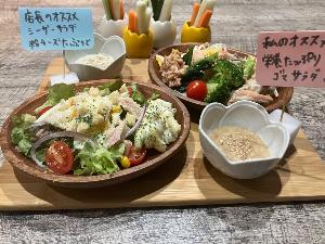 旬の野菜のサラダバー盛り付け例