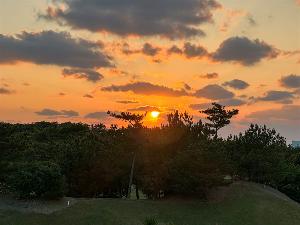 【デラックスコテージ】美しい夕景をお楽しみください。