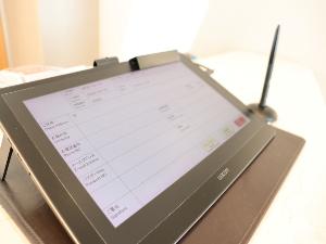 タブレット端末でのラクラクチェックイン