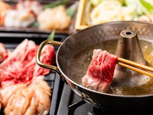 【夕食・しゃぶしゃぶ】寒い冬にピッタリ！霜降りの美しい「十勝牛」やブランド肉などお部屋で贅沢に♪