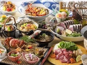 「地物伊勢海老と香る土佐豊穣会席」地物伊勢海老や仁淀川産ツガニなどの秋の地場食材をご堪能。