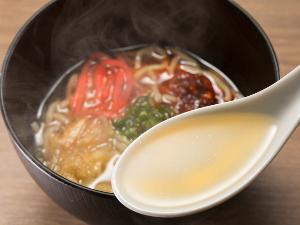 【青函市場・夕食一例】スープは料理長こだわりの出汁で専門店顔負けです。（季節により変更）