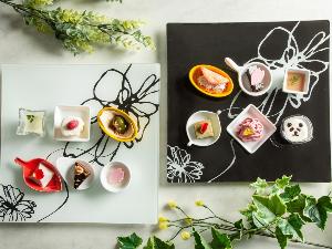 【青函市場・夕食一例】専属パティシエ特製の創作スイーツは朝と夜で12種ご用意。（季節により変更）