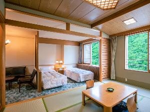 【和洋室／北番屋プラン専用客室】ベッドでも畳でも寛げます