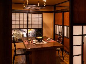 【お食事処　北番屋】個室風の囲炉裏端でゆっくりお楽しみください。