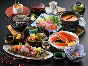 【料理】冬の基本会席（イメージ）　※2023年12月中旬頃から2024年3月中旬頃までの献立例です。