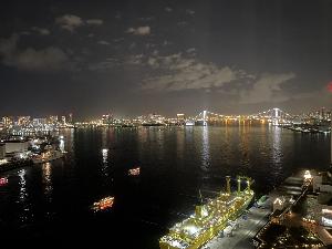 19階の海側の客室から見た夜景です。