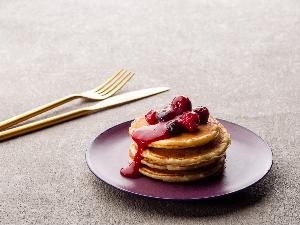 朝食ビュッフェ　パンケーキ