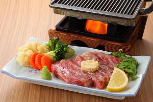 秋田牛の鉄板焼き