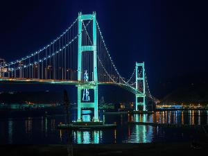 白鳥大橋の夜景