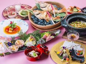 “大サイズ”のどぐろ塩焼き＆季節のスペシャリテ付き～Ｗメイン会席～（※のどぐろは２名盛り）