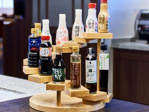 【朝食】種類豊富なお醤油バイキング。お好みのお醤油を見つけてみてはいかがでしょうか♪