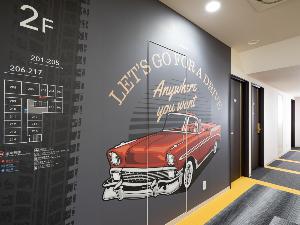 ×【エレベーターホール】自動車産業でにぎわう刈谷の街を表現しています