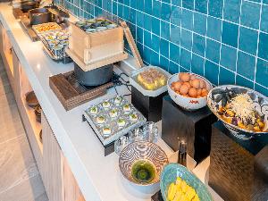 【朝食ブッフェ】地産の食材を使った手作りメニューとなります。