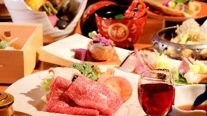 露天風呂付料理一例