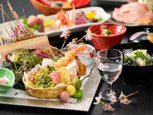 【夕食】奈良の旬菜を堪能するメニューをご用意しております。