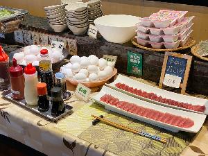 【朝食】玉子・お刺身提供イメージ