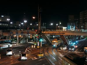 長崎駅周辺（夜）