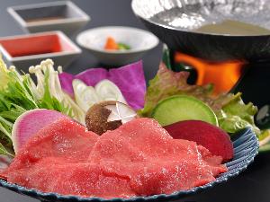 【鍋物】山形牛ももしゃぶしゃぶ 彩り野菜盛り合せ ※イメージ