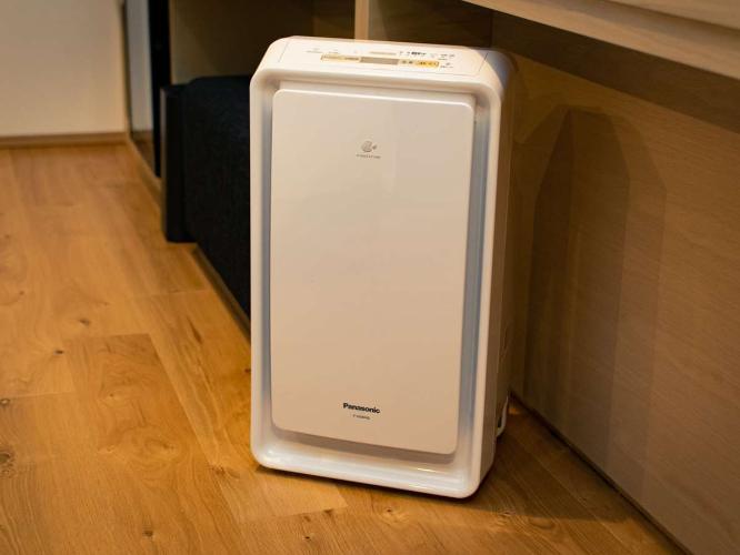【Panasonic社製 加湿器付空気清浄機】 全室完備