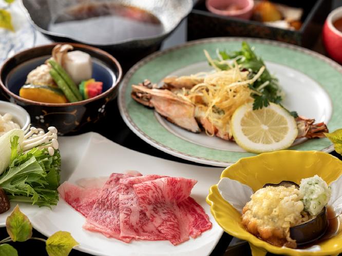 【ご夕食例】長崎和牛と旬彩会席（料理内容は季節ごとに変更しております）