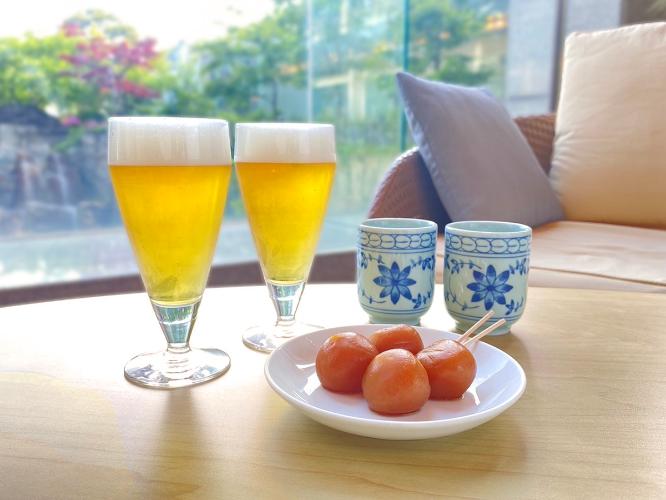 【ウェルカムサービス】ロビーで15:00〜18:00、玉こんにゃく、お茶、生ビールあり　※宿泊限定